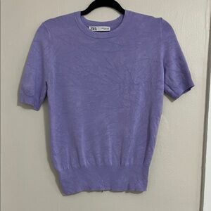 Zara Women’s Lilac Crewneck Sweater